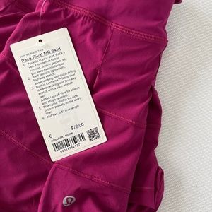 Lululemon Pace Rival MR  skirt magenta